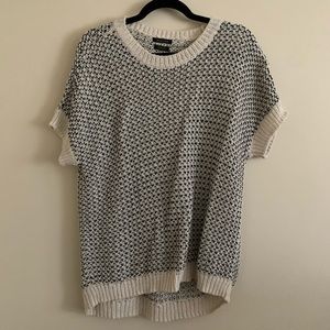 Italian Knit Short-Sleeve Sweater